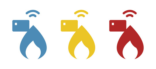 fire safety system icon, flame, vector illustration