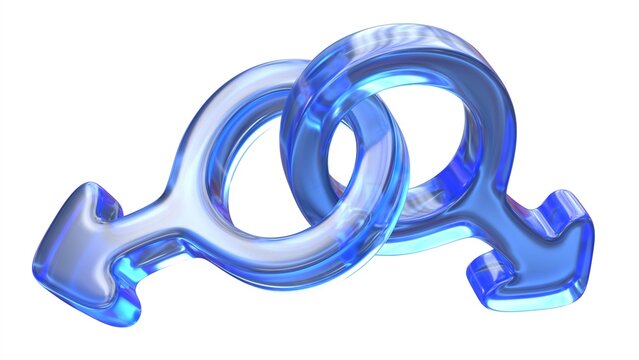 3d illustration of homosexual gey couple simbols