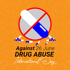 greeting card design for world anti-drug day