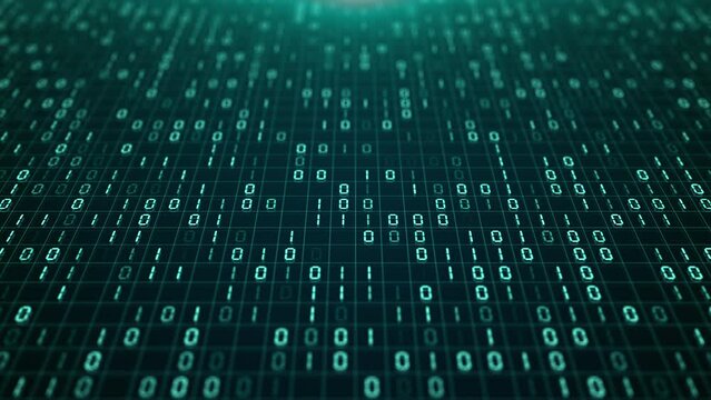 Technical environment of programming binary digits. Modern technology hex code. Futuristic digital abstract background. Cryptocurrency and bitcoin concept. Big data programmer software computer.