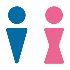 Gender icon. Man and women symbol. Sign male and female vector.