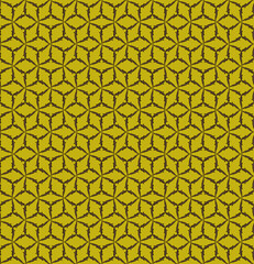 Vector, Seamless, Image of Stylized Figures of Fish, Arranged in The Form of a Lattice On an Olive Background. Can Be Used in Design and Textiles