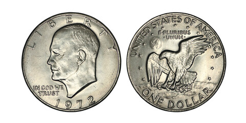 one dollar 1972 reverse and obverse