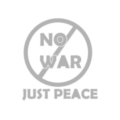 no war icon, peace concept, vector illustration