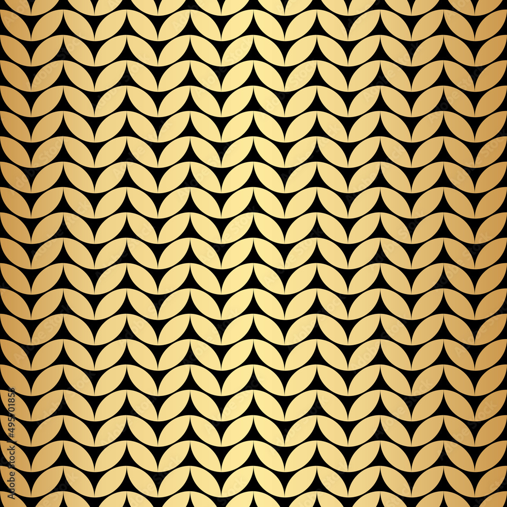 Poster Abstract gold vector repeat pattern background.