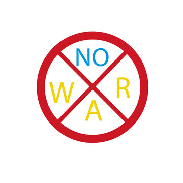 no war icon, peace concept, vector illustration