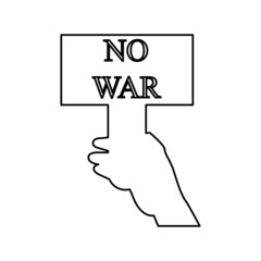no war icon, peace concept, vector illustration
