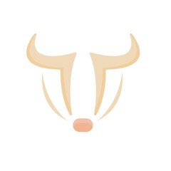 Obraz premium bull horn icon on a white background, vector illustration