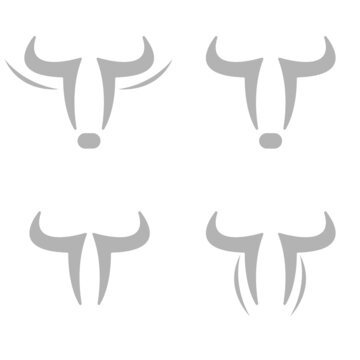 bull horn icon on a white background, vector illustration