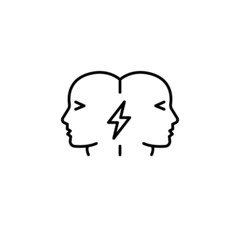 Conflict Resolution icon in vector. logotype