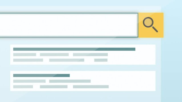 Animated empty search bar reveal