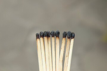 Burnt matches are like burnt fates in the cities of Ukraine, which was attacked by the Russian...