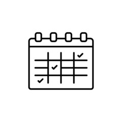 Scheduling icon in vector. logotype