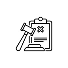 Cancellation icon in vector. logotype