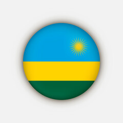 Country Rwanda. Rwanda flag. Vector illustration.