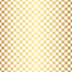 White and gold checkered pattern background, gold wallpaper.