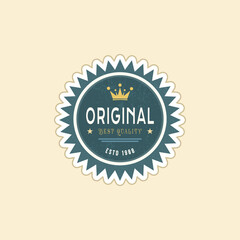 Vintage badge symbol design, Product label.