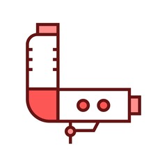 Colposcopy icon. Female reproductive system checkup illustration.