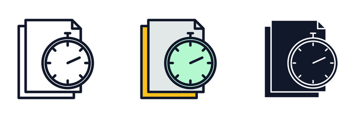 deadline icon symbol template for graphic and web design collection logo vector illustration