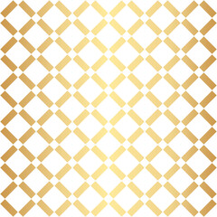Geometric gold seamless repeat pattern background, gold and white wallpaper.
