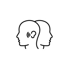 Listen To Others icon in vector. logotype