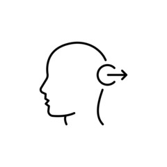 Release Negative Thoughts icon in vector. logotype
