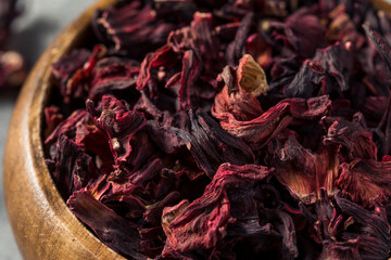 Raw Red Organic Dried Hibiscus Flower Tea