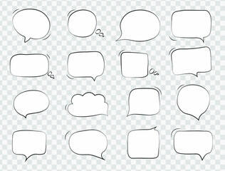Speech bubbles template isolated on grey background. illustration