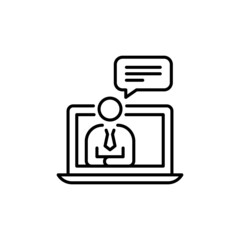 Online Consultation icon in vector. logotype