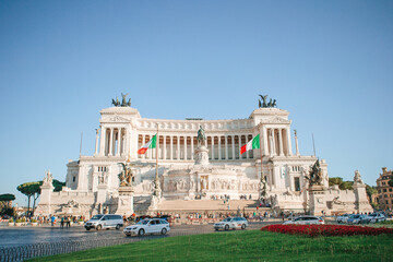 Fototapeta premium Monument Vittorio Emanuele II or Altar of the Fatherland in Roma, Italia.