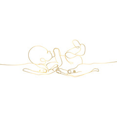 Mother Holding a Baby Print, Printable Nursery Gold Line Art, Mother and Baby Wall Line Art, Minimal Gold Line Art, Mother and Child Line Drawing, Holding Baby Feet Gold Line Art, White Background	