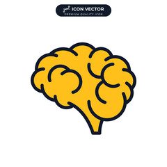 brainstorm icon symbol template for graphic and web design collection logo vector illustration