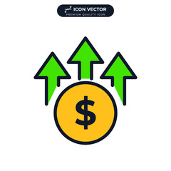 Financial growth. profit icon symbol template for graphic and web design collection logo vector illustration
