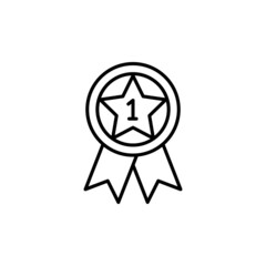 Badge Medal icon in vector. logotype