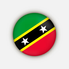 Country Saint Kitts and Nevis. Saint Kitts and Nevis flag. Vector illustration.