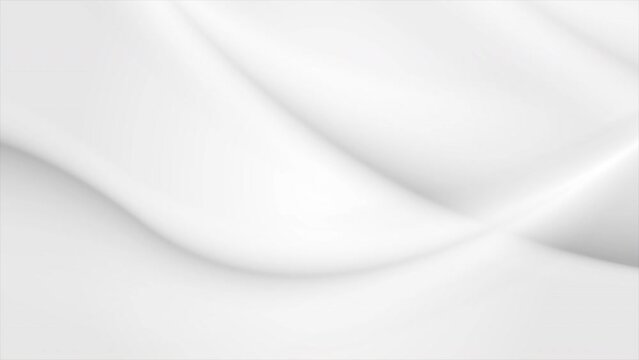 Abstract white grey smoke waves motion background. Seamless looping. Video animation Ultra HD 4K 3840x2160