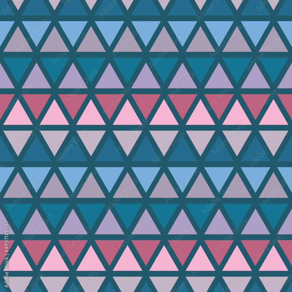 Poster abstract geometric vector pattern with triangles, colorful, dark background with triangles