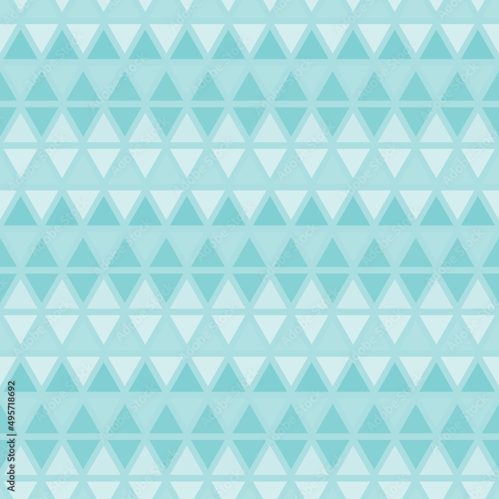 Poster abstract geometric vector pattern with triangles, blue seamless repeat background.