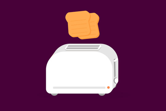 beautiful toaster with tosts kitchen appliances for cooking