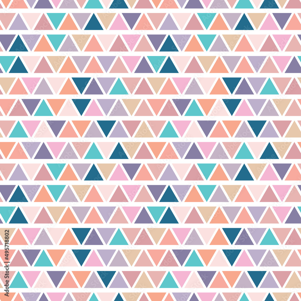 Poster colorful abstract geometric vector pattern with triangles, seamless repeat background.