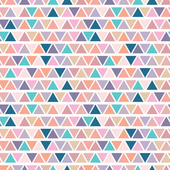Colorful abstract geometric vector pattern with triangles, seamless repeat background.