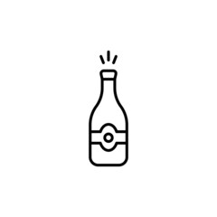 Champagne icon in vector. logotype