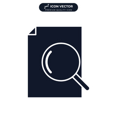 research icon symbol template for graphic and web design collection logo vector illustration
