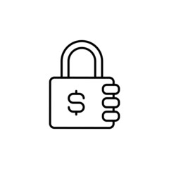 Secured Loan icon in vector. logotype
