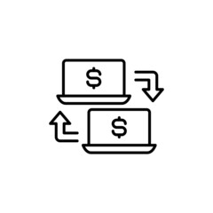 Electronic Funds Transfer icon in vector. logotype