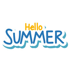 hello summer message lettering