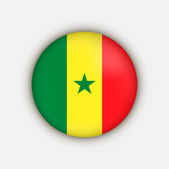 Country Senegal. Senegal flag. Vector illustration.
