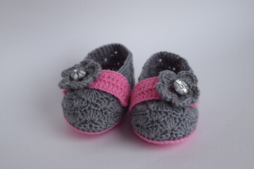 knitted baby booties