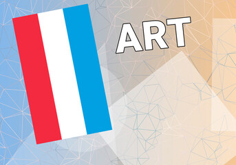 Luxembourg art.  Luxembourg  Luxembourg art creation concept. flag on colorful