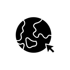 Click Management icon in vector. logotype